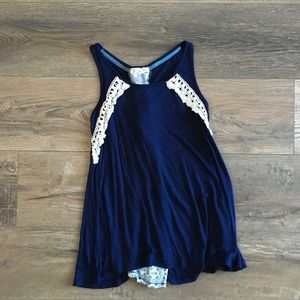 Extra Small Tie Back Lace Tank Top